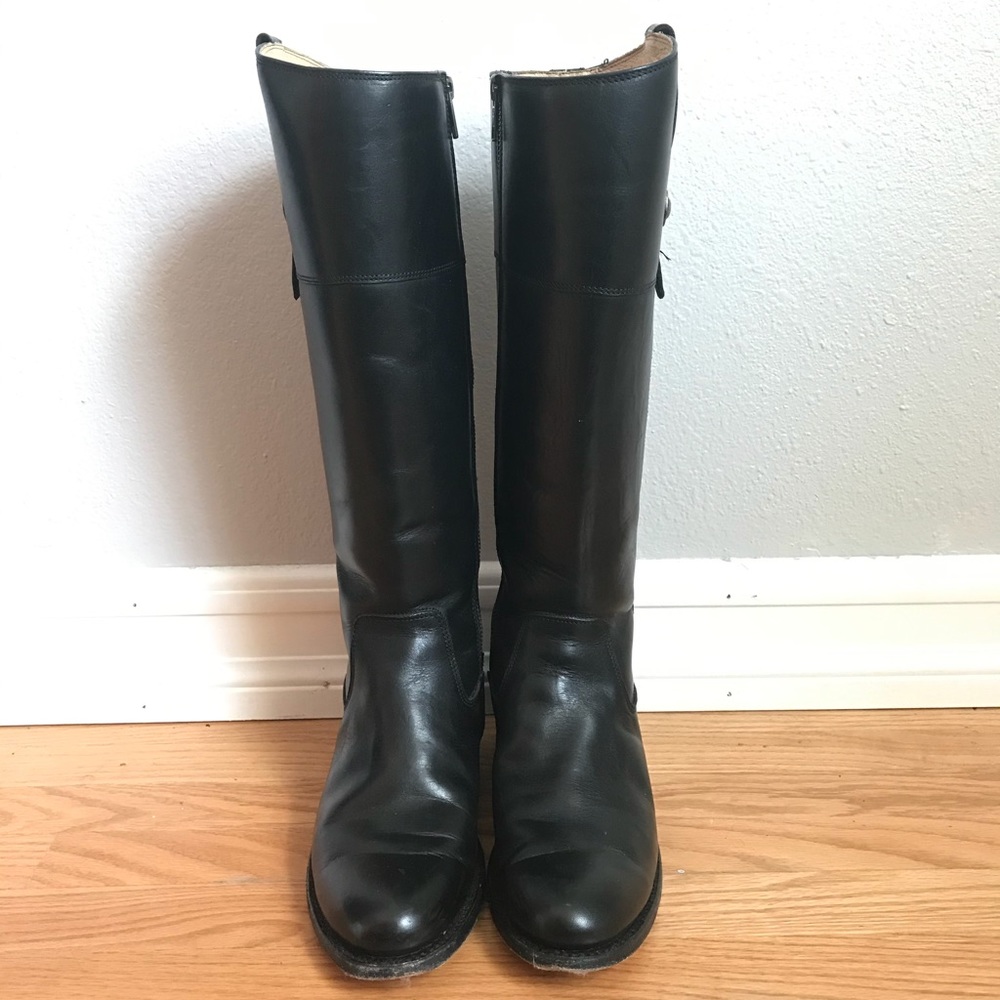 Frye Black Leather Tall Boots